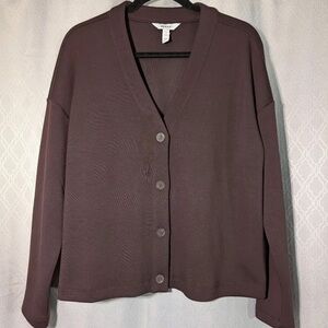 SPANX Women's Brown Cardigan Sweater